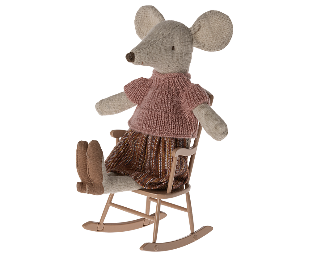 Maileg Schommelstoel Mouse Dark Powder