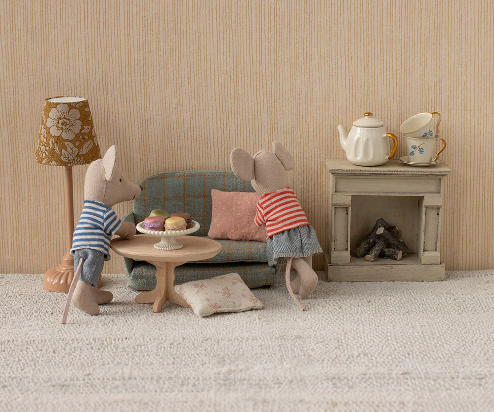 Maileg Houten Oval Coffee Table Mouse - Nature