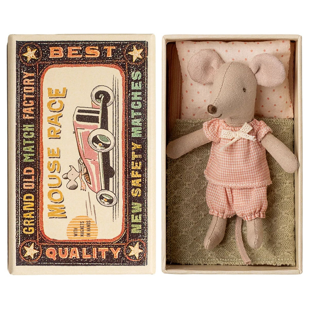 Maileg Little Sister Mouse in Matchbox