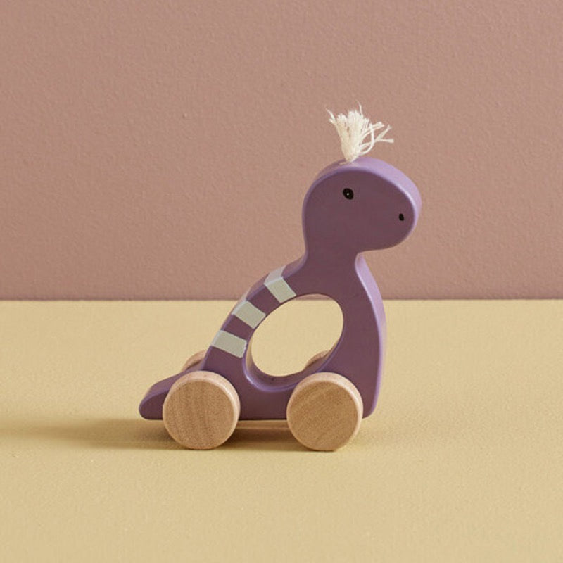 Speelfiguur Dino hout paars