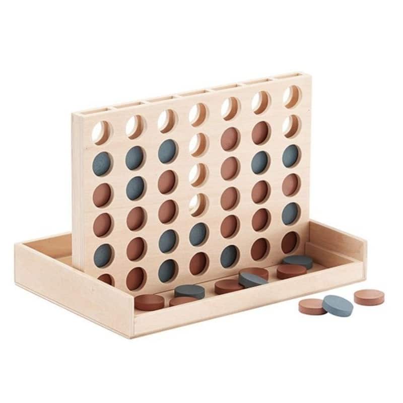 Houten 4 op een rij spel