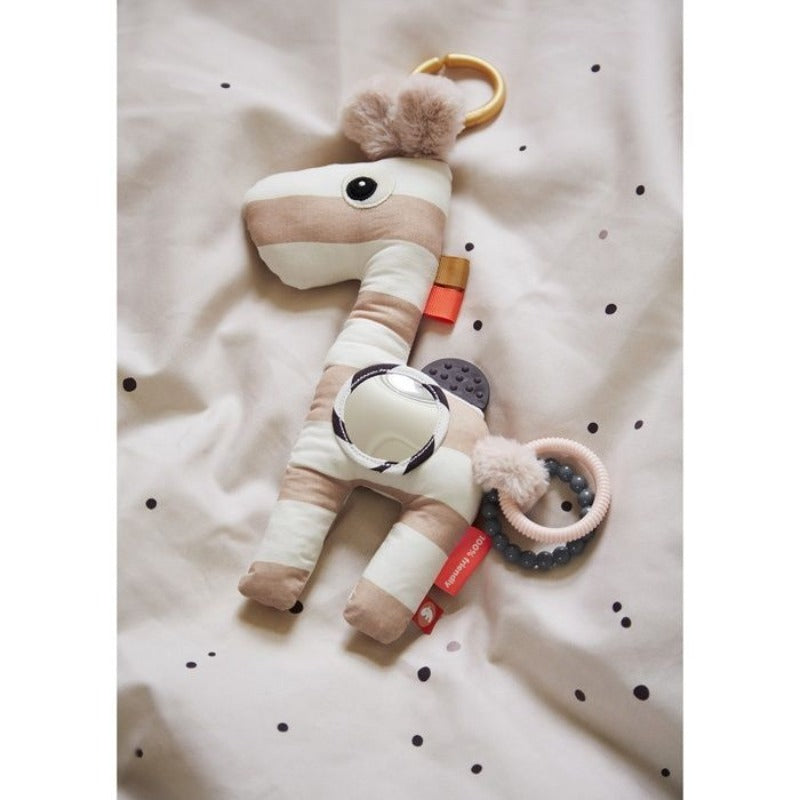 Activiteitenknuffel Raffi roze