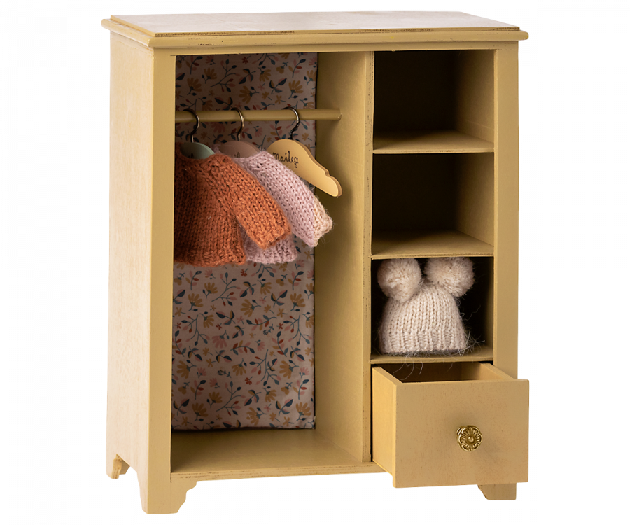 Maileg Kledingkast Yellow - 33 cm