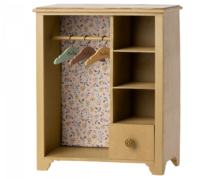 Maileg Kledingkast Yellow - 33 cm