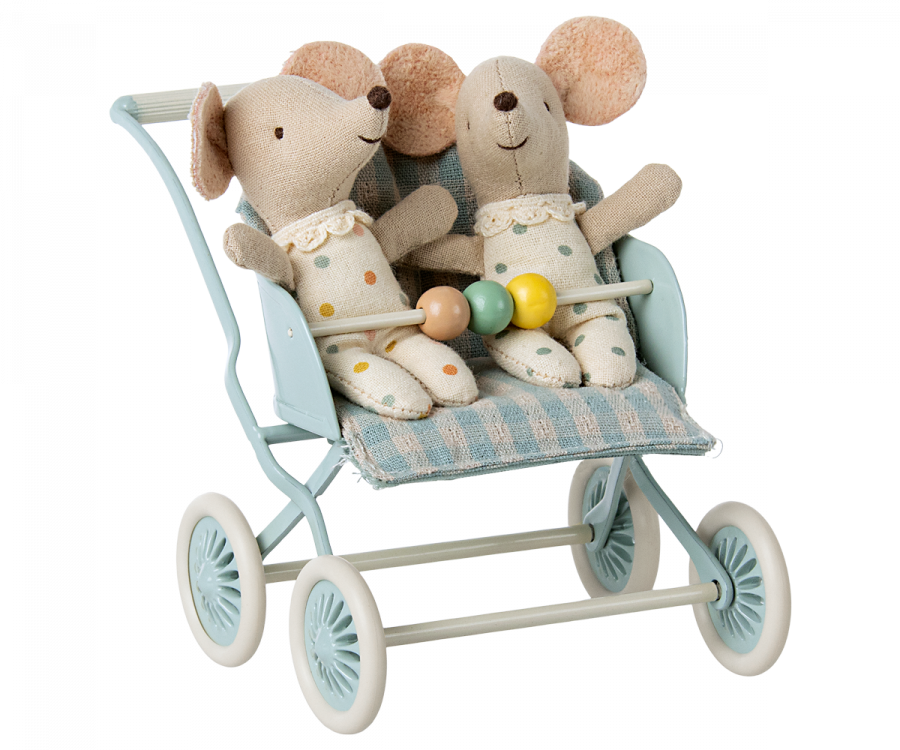 Maileg Kinderwagen Micro Mint - 9 cm
