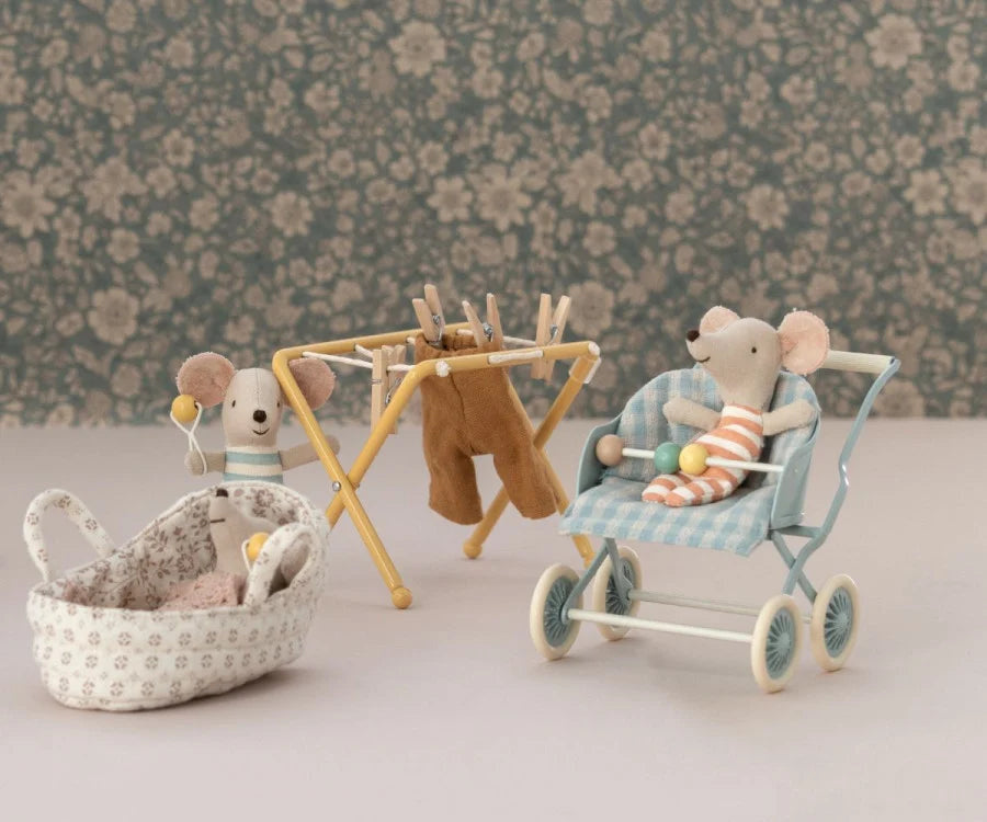 Maileg Kinderwagen Micro Mint - 9 cm