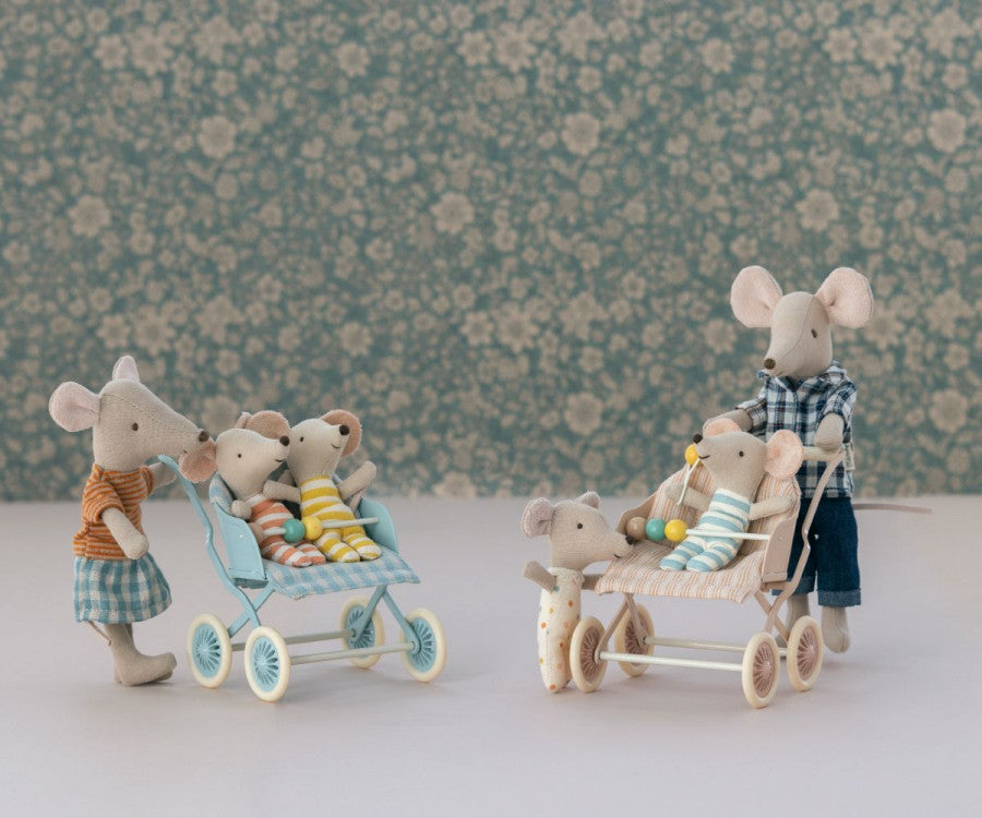Maileg Kinderwagen Micro Mint - 9 cm