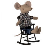 Maileg Schommelstoel Mouse Anthracite