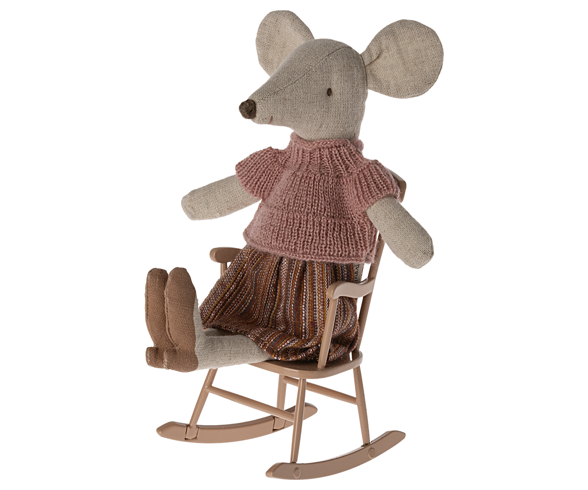 Maileg Schommelstoel Mouse Dark Powder