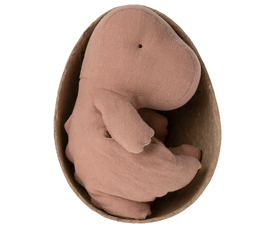 Maileg Gantosaurus In Egg Old Rose Small