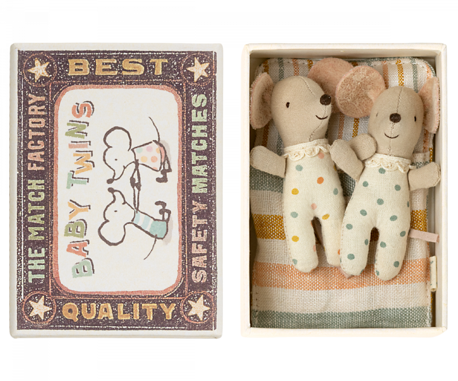 Maileg Baby Muis In Box Tweeling - 8 cm