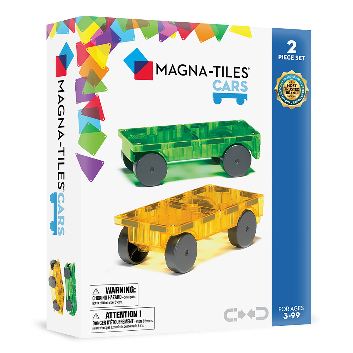 MAGNA-TILES Cars Expansion Set Green & Yellow 2-delig