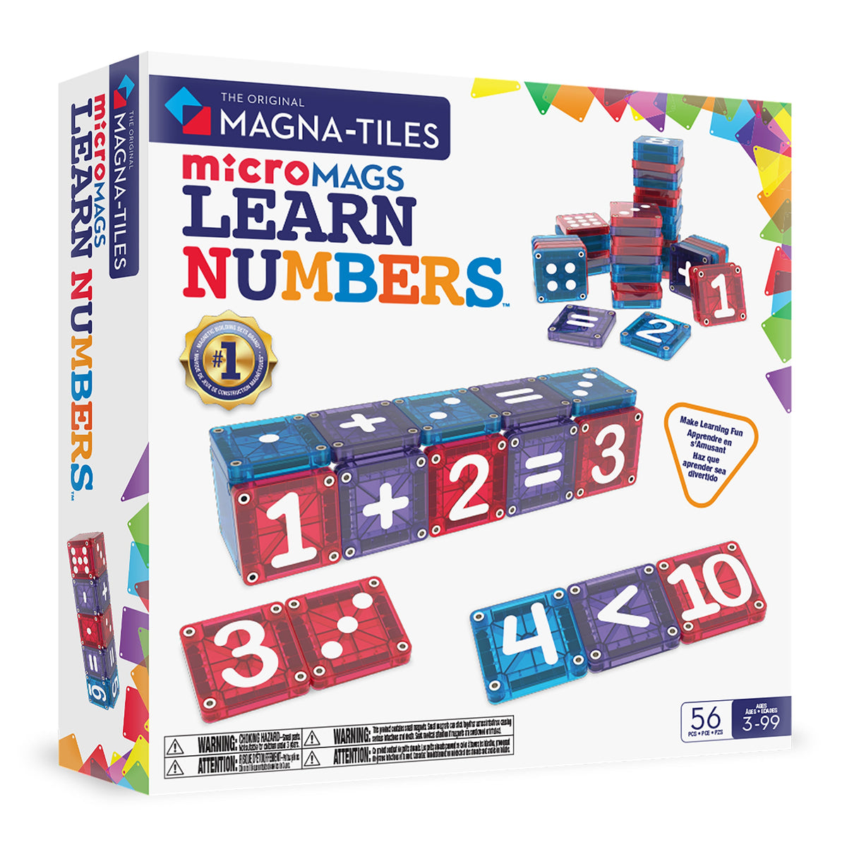 MAGNA-TILES microMAGS LEARN Numbers 56-delig