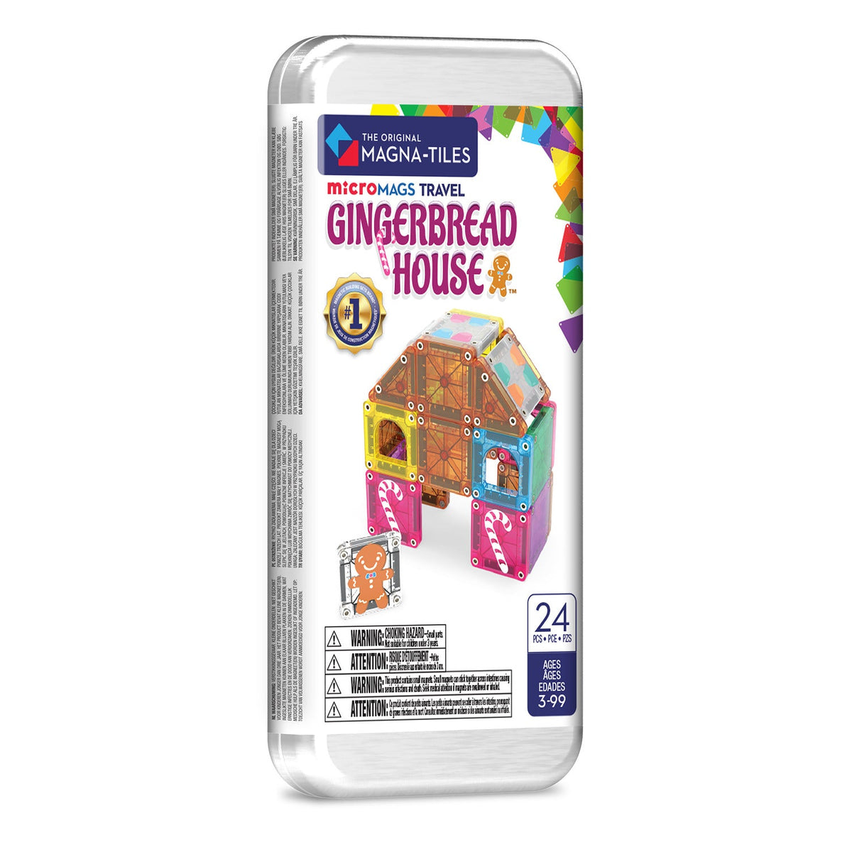 MAGNA-TILES microMAGS Gingerbread House Travel Set 24-delig