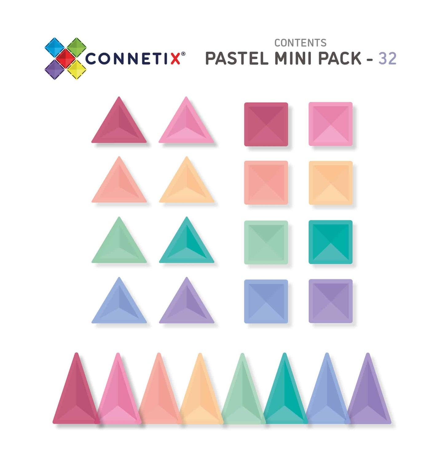 Connetix Pastel Mini Pack Set 32st