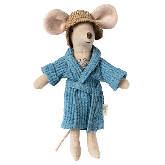 Maileg Badjas voor Papa Muis - Dusty Blue (10 cm)