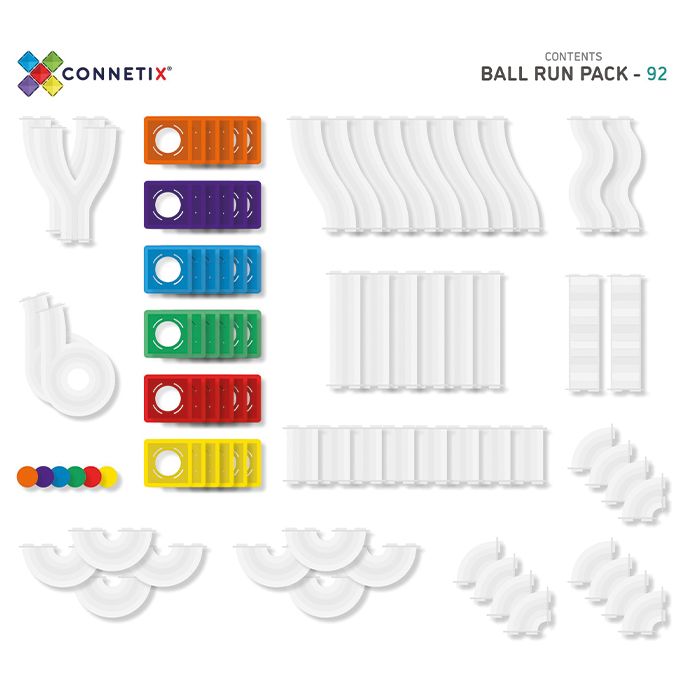 Connetix Rainbow Ball Run Pack 92-delig