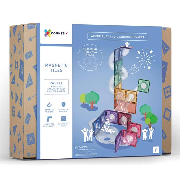 Connetix Pastel Ball Run Expansion Pack 80-delig