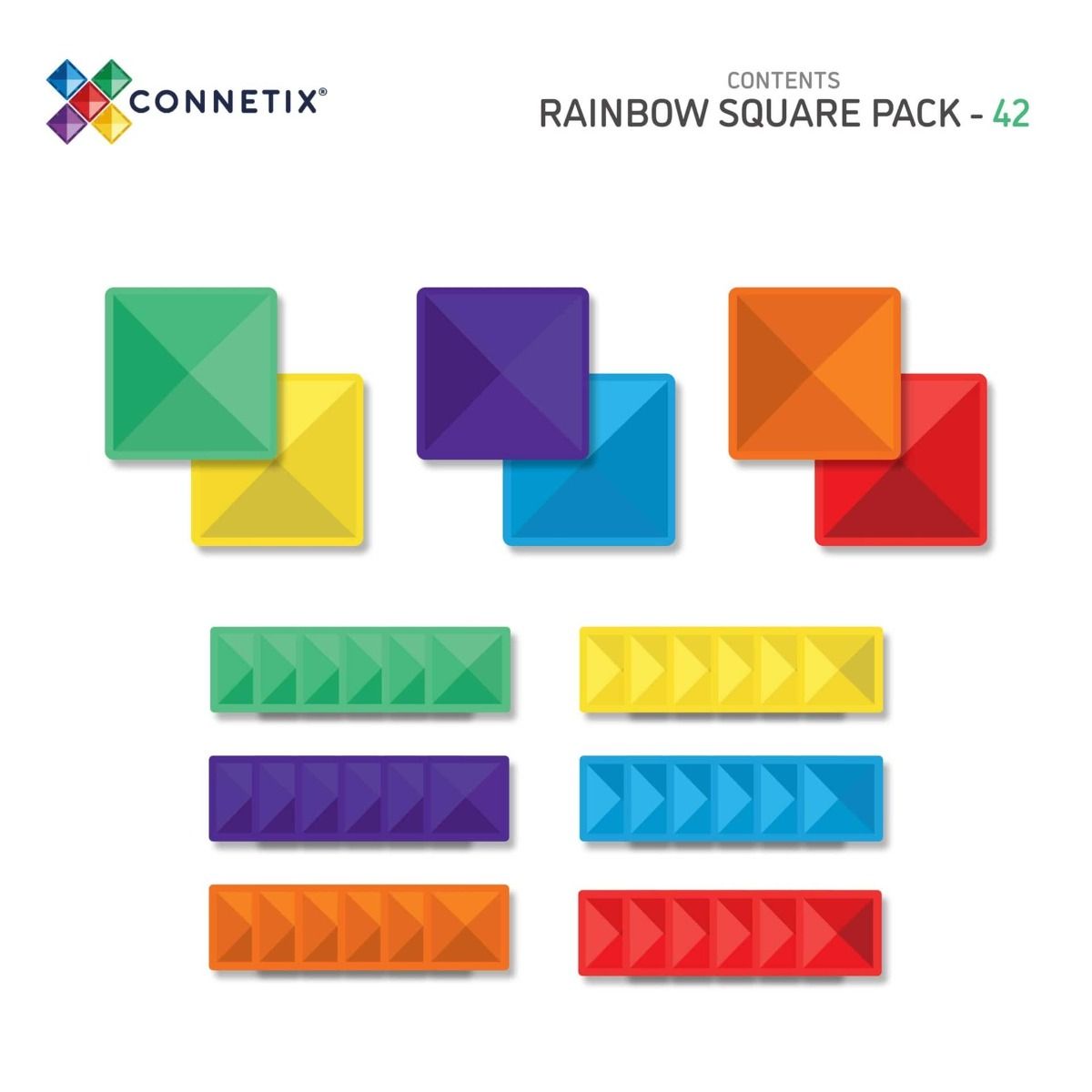 Connetix Rainbow Square Pack 42-delig