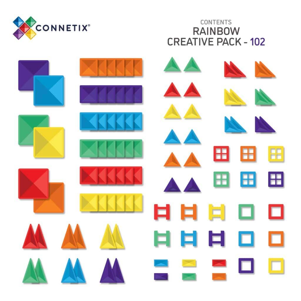 Connetix Rainbow Creative Pack 102-delig