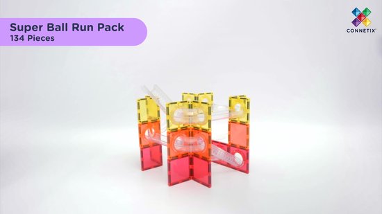Connetix Rainbow Super Ball Run Pack 134-delig
