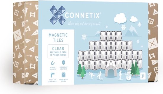 Connetix Clear Rectangle Pack 12-delig