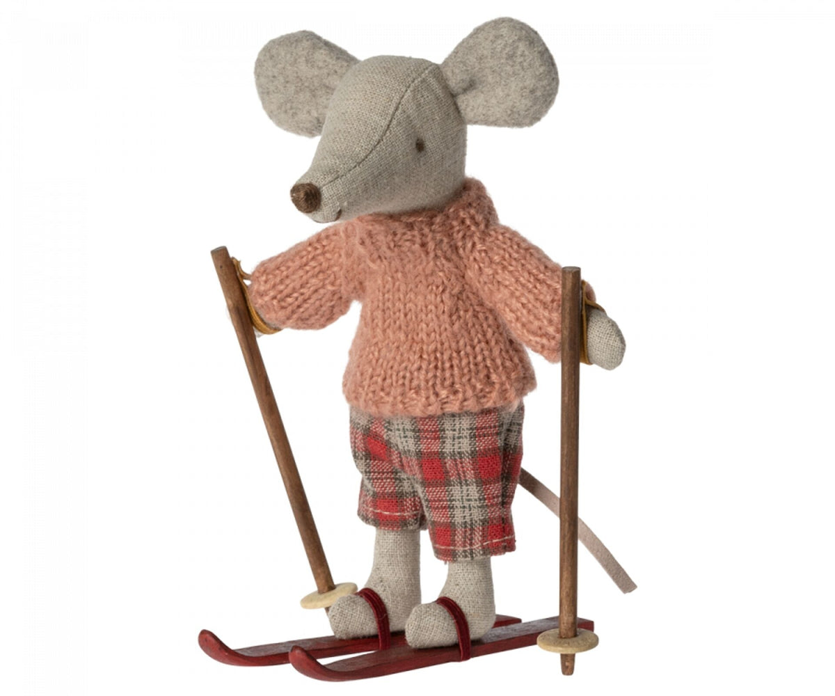 Maileg Winter Mouse with Ski set Big Sister
