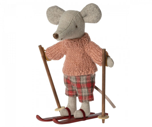 Maileg Winter Mouse with Ski set Big Sister