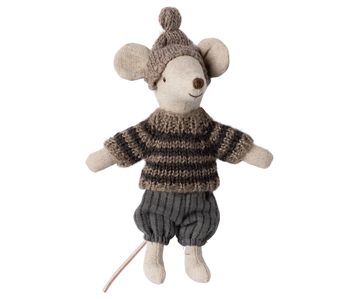 Maileg Winter Mouse Big Brother - Grey