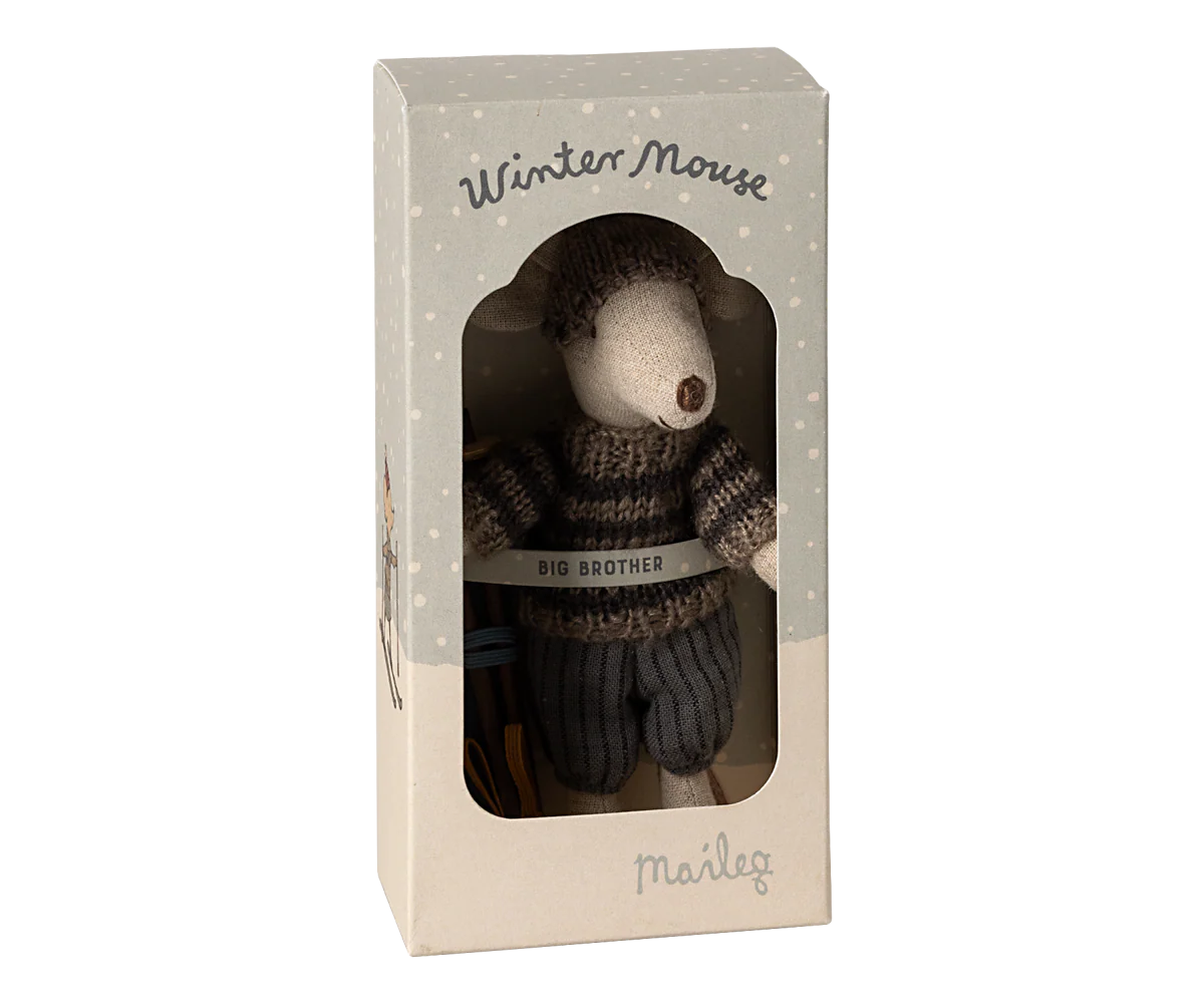 Maileg Winter Mouse Big Brother - Grey