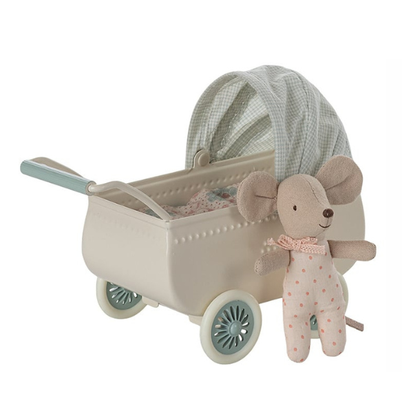 Maileg Kinderwagen met Baby Muis