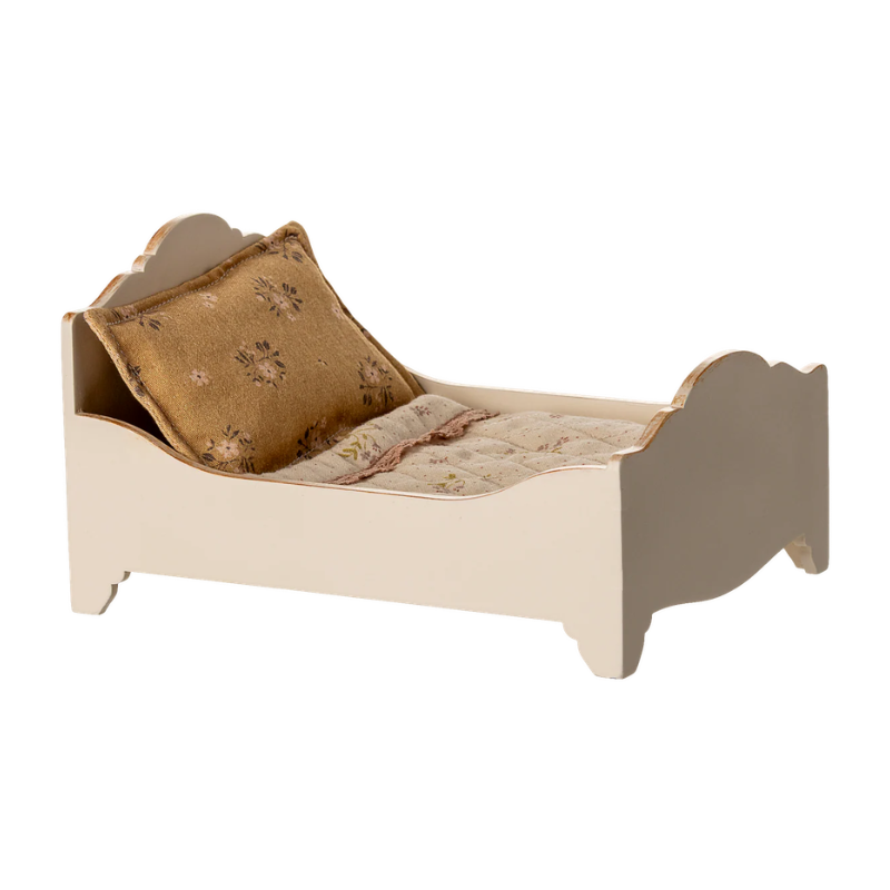 Maileg Houten Bed Mouse - Off White