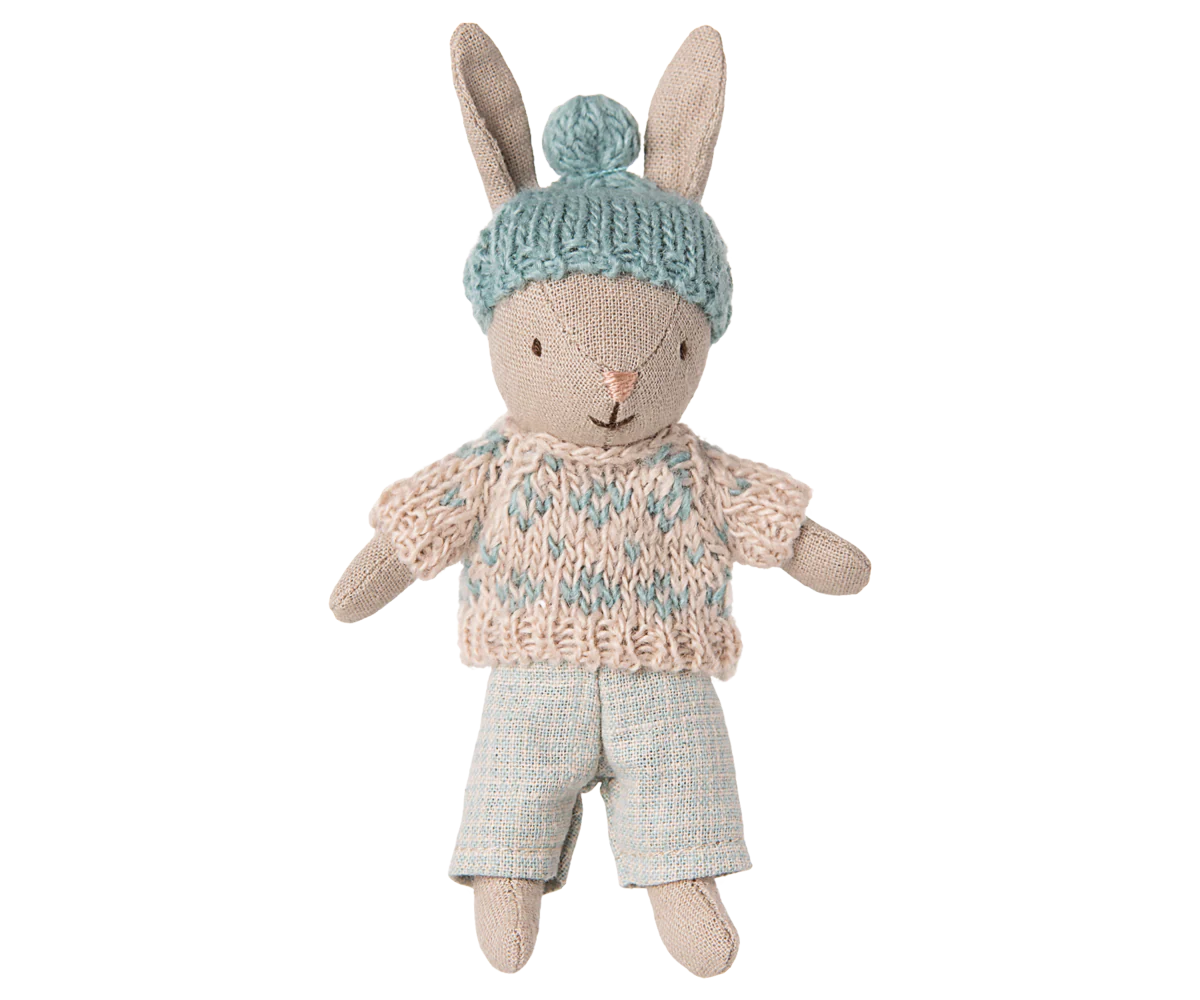 Maileg Winter Bunny Micro - Sand Mint