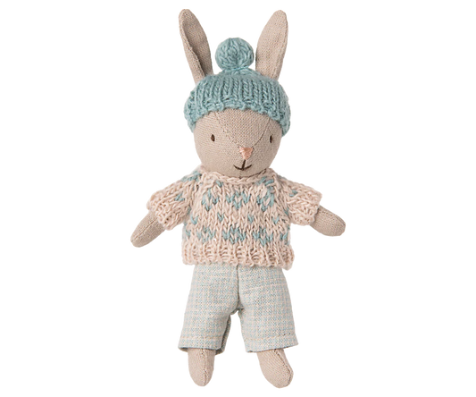 Maileg Winter Bunny Micro - Sand Mint
