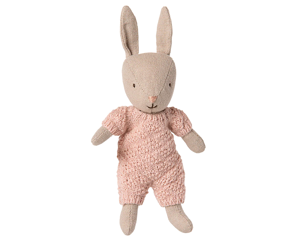 Maileg Bunny Micro Knitted Suit - Sand Rose