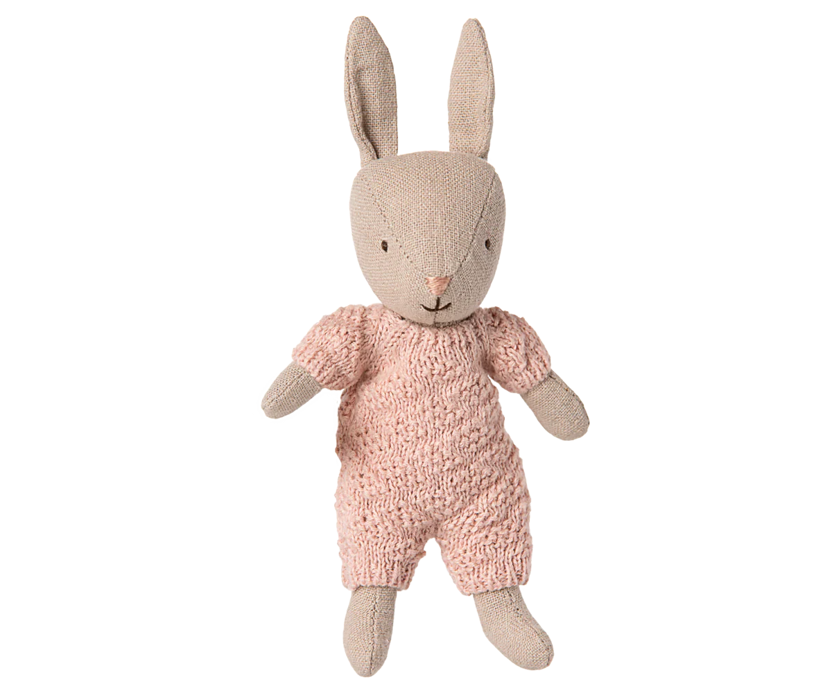 Maileg Bunny Micro Knitted Suit - Sand Rose