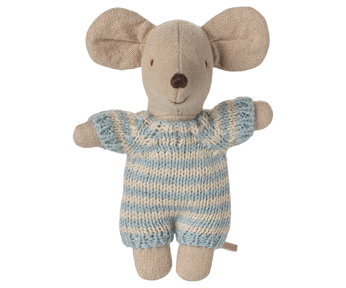 Maileg Babymuis in Reiswiegje - Blauw