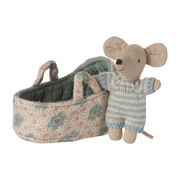 Maileg Babymuis in Reiswiegje - Blauw