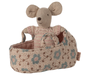Maileg Babymuis in Reiswiegje - Roze