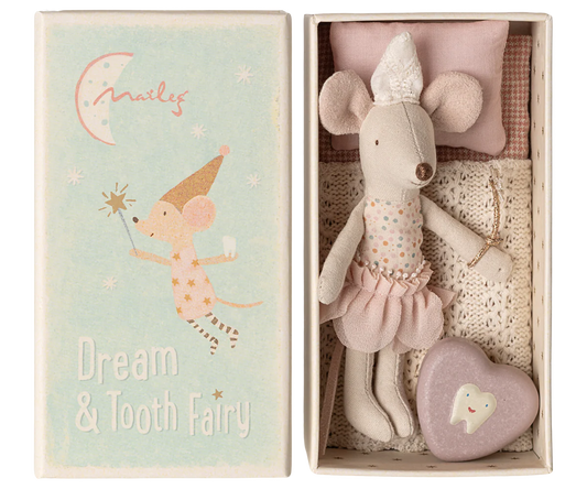 Maileg  Tooth fairy mouse, Little sister in matchbox