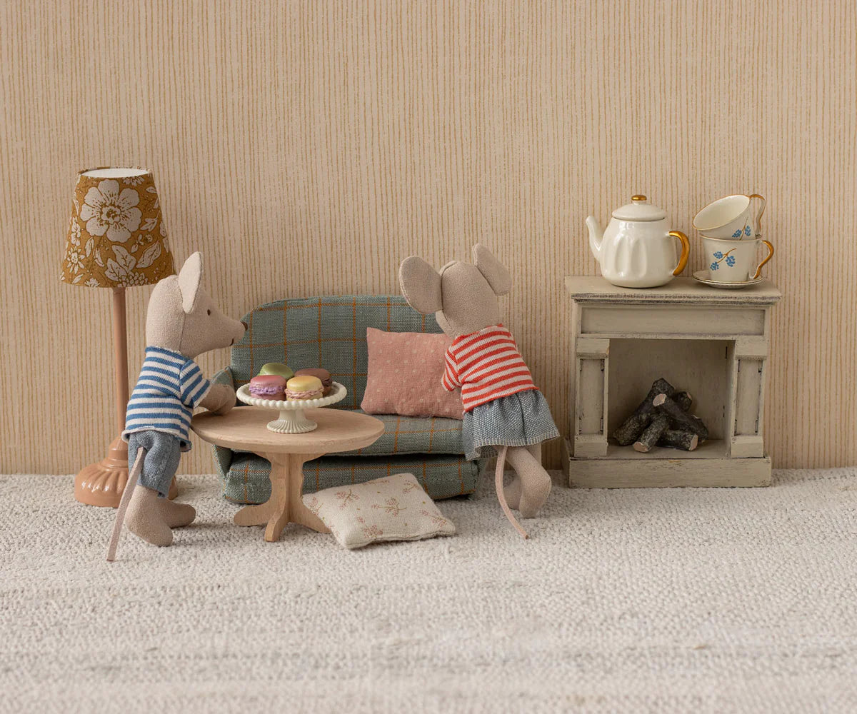 Maileg Houten Oval Coffee Table Mouse - Nature