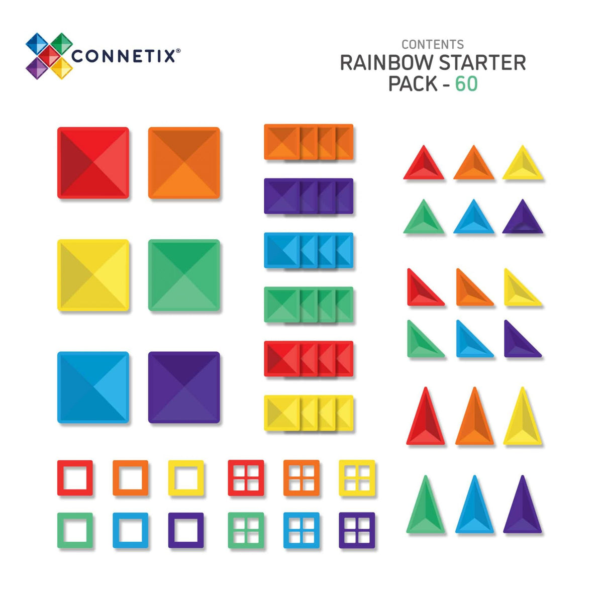 Connetix Rainbow Starter Pack 60-delig