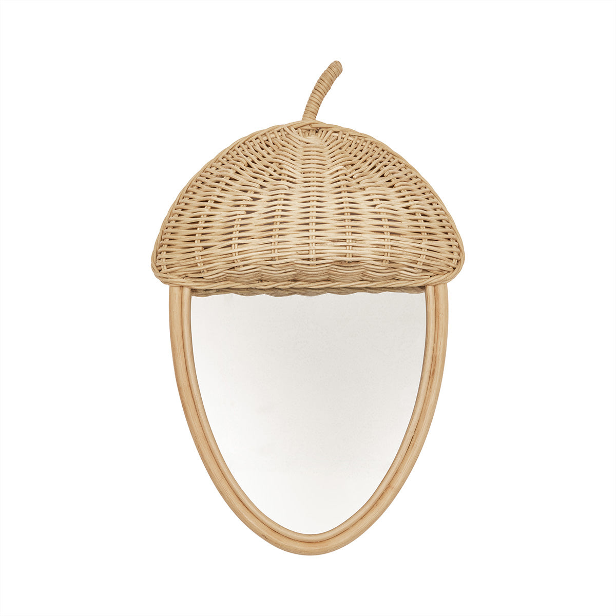 Acorn rotan wandspiegel