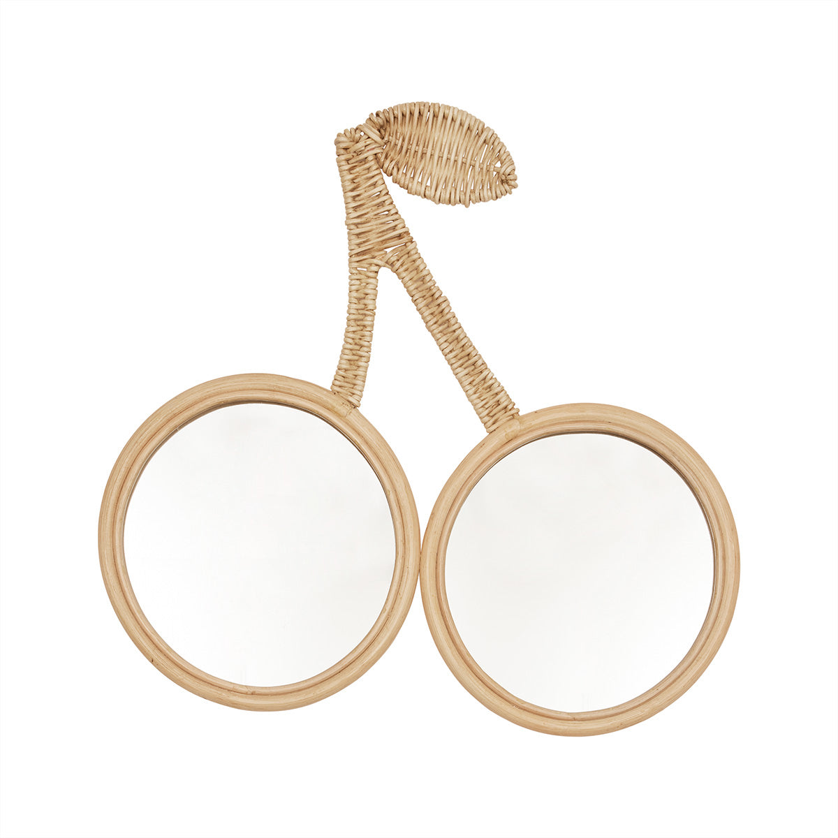 Kersen rotan wandspiegel