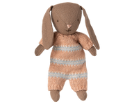 Maileg Bunny Micro Brown - Gebreid pakje in oudroze