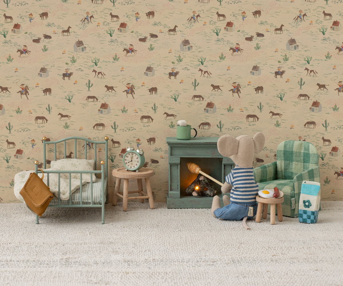 Maileg Vintage Single Bed Mouse - Mint