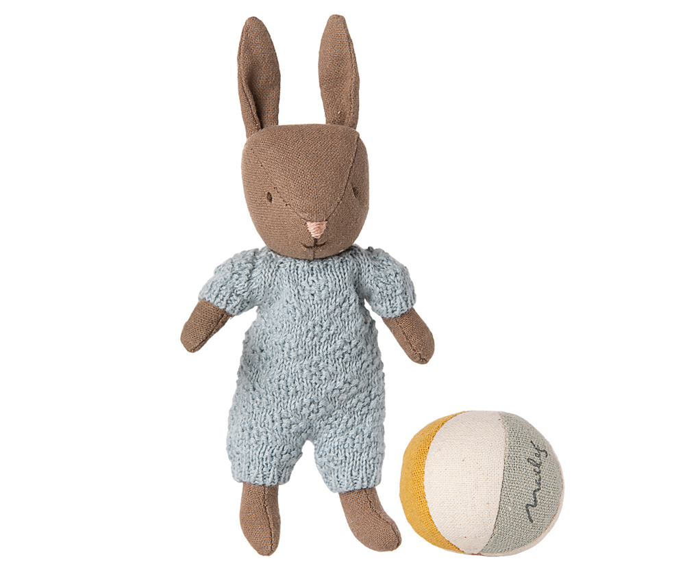 Maileg Bunny Set Micro - Bruin - Blauw