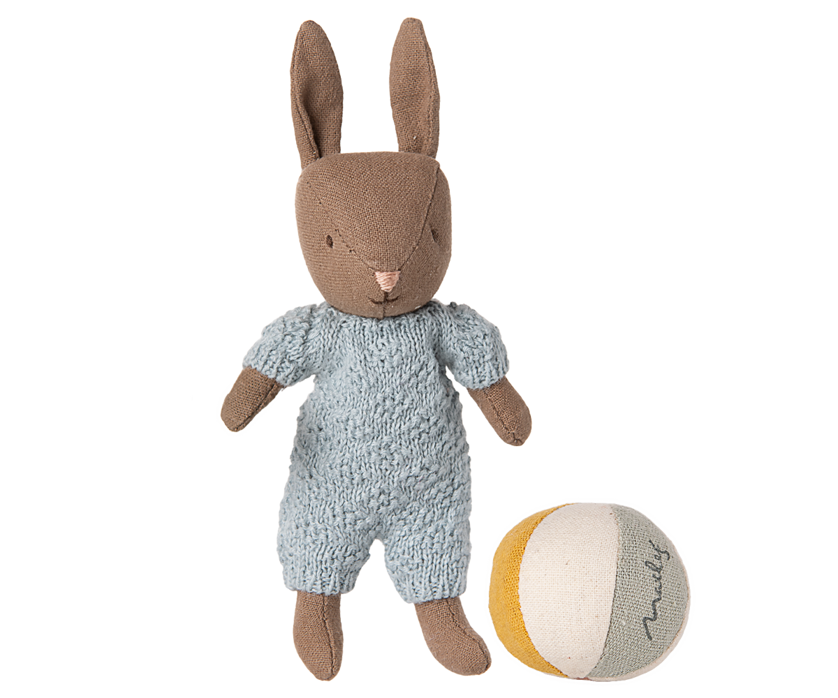 Maileg Bunny Set Micro - Bruin - Blauw