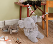 Maileg Sleeping Kitten Plush Grey (Medium)