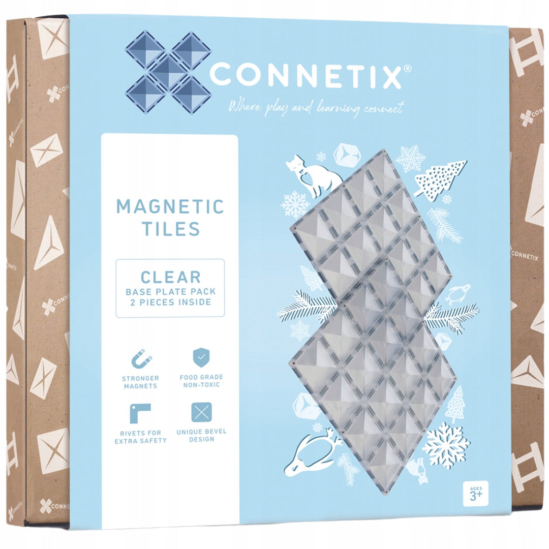 Connetix Clear Base Plate Pack 2-delig